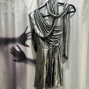 Elegant Silver Metallic Dress